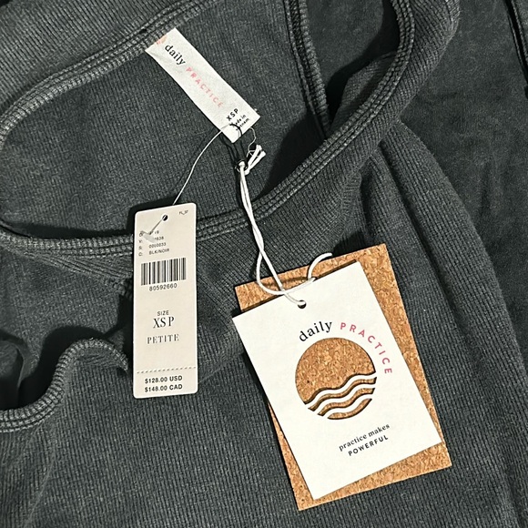 Daily Practice by Anthropologie Be Bold Racerback Twofer Dress in “Washed Black” - Picture 10 of 15